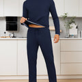 Herren Baumwoll Pyjama Uni Set