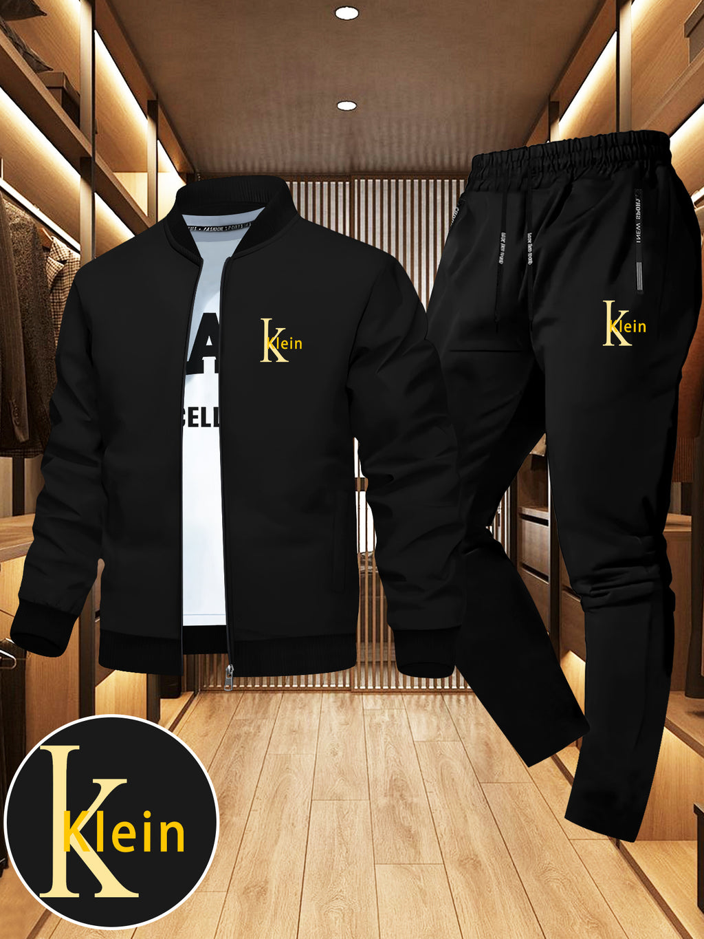 Herren Jacken Set Klein Print