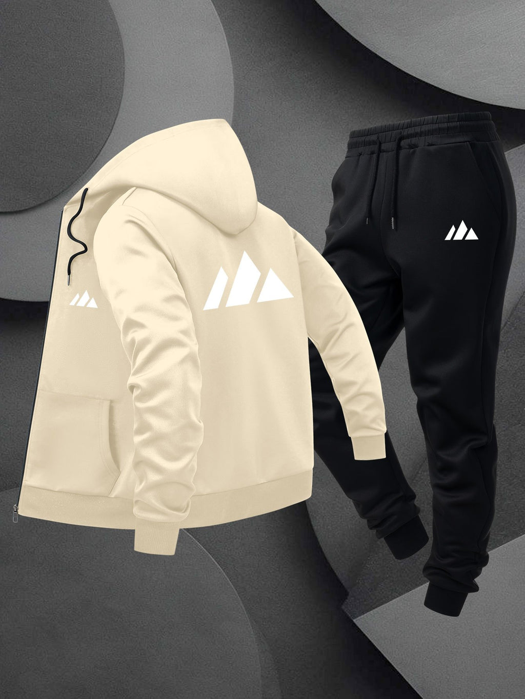 Herren Hoodie Set Trend Print