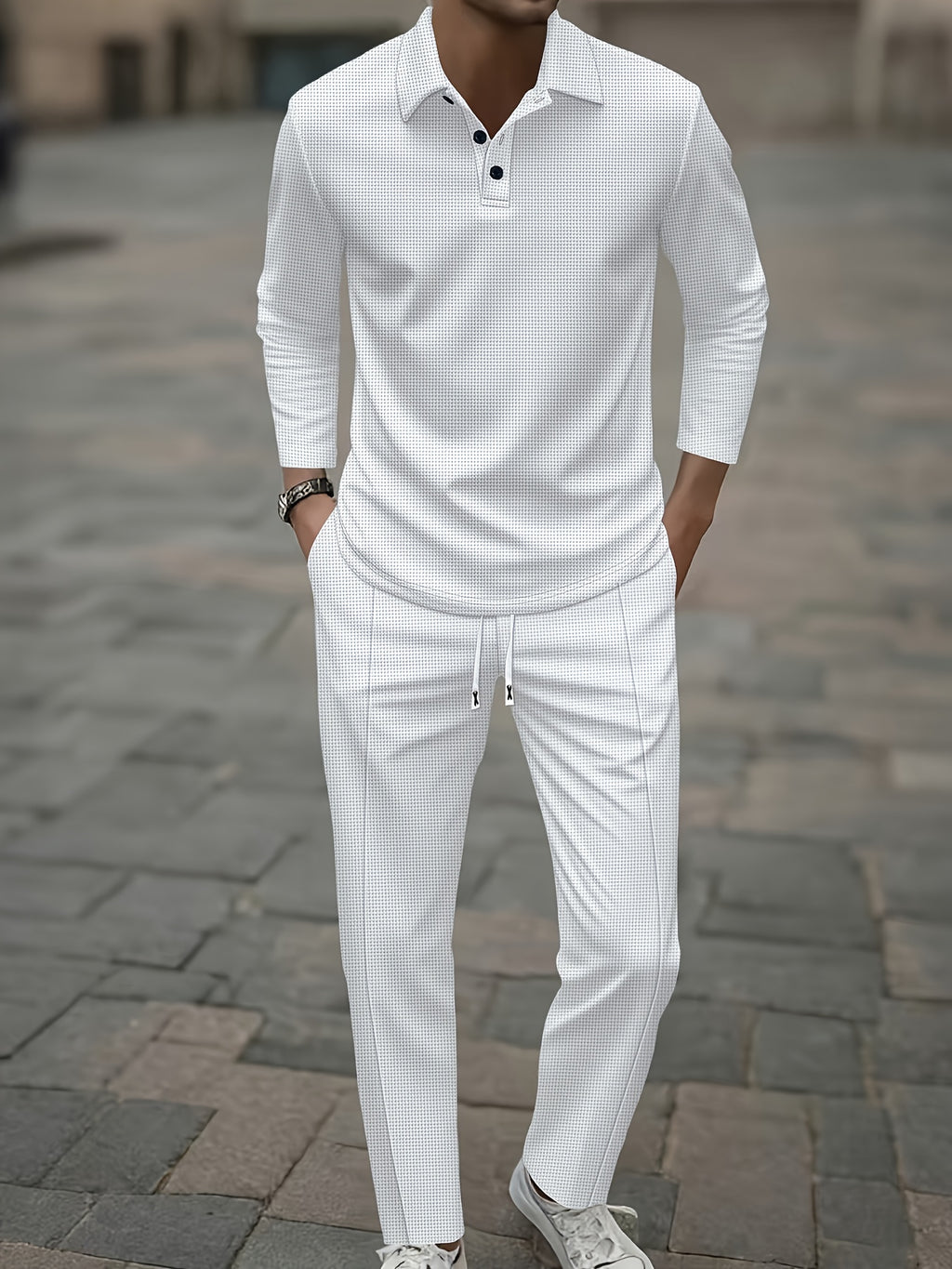 Herren Polo Langarm Set