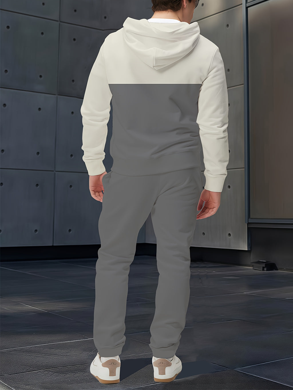 Herren Hoodie Jogger Set Grau