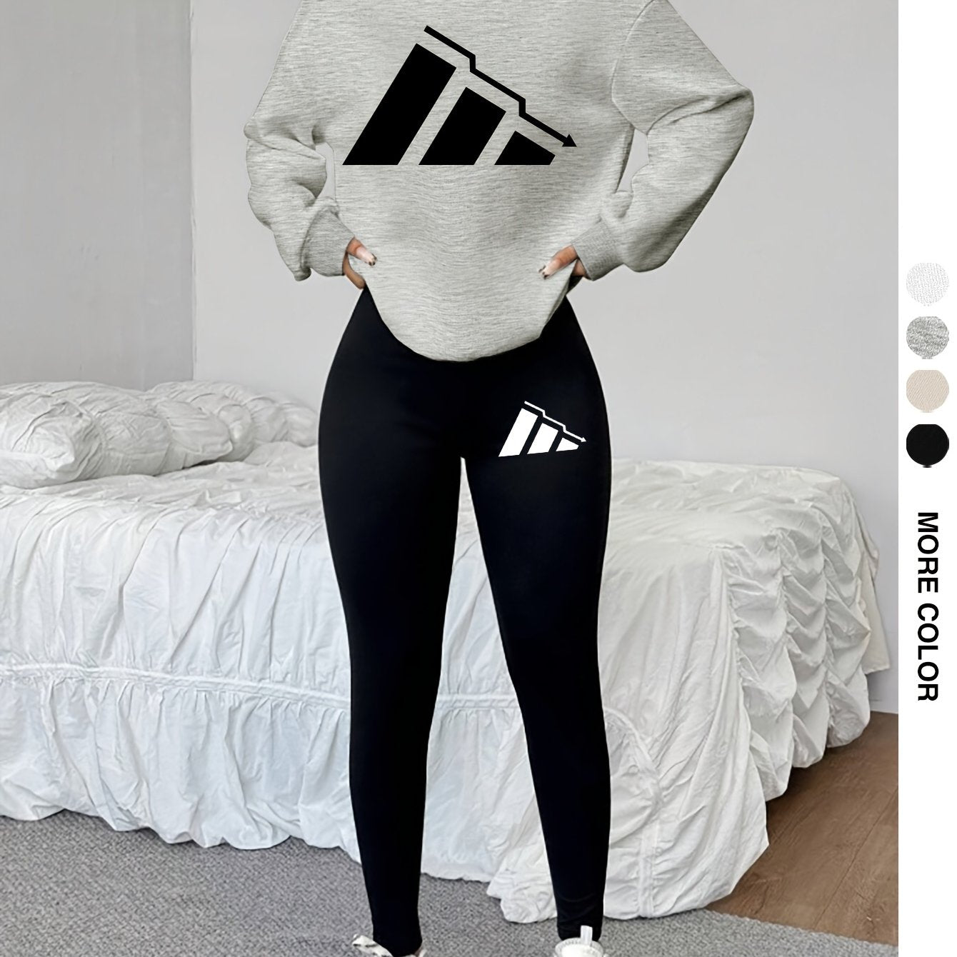 Damen Sweatshirt Leggings Set Winter