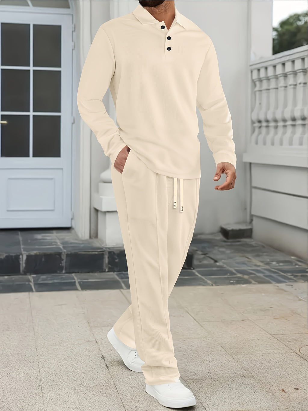 Herren Polo Langarm Set