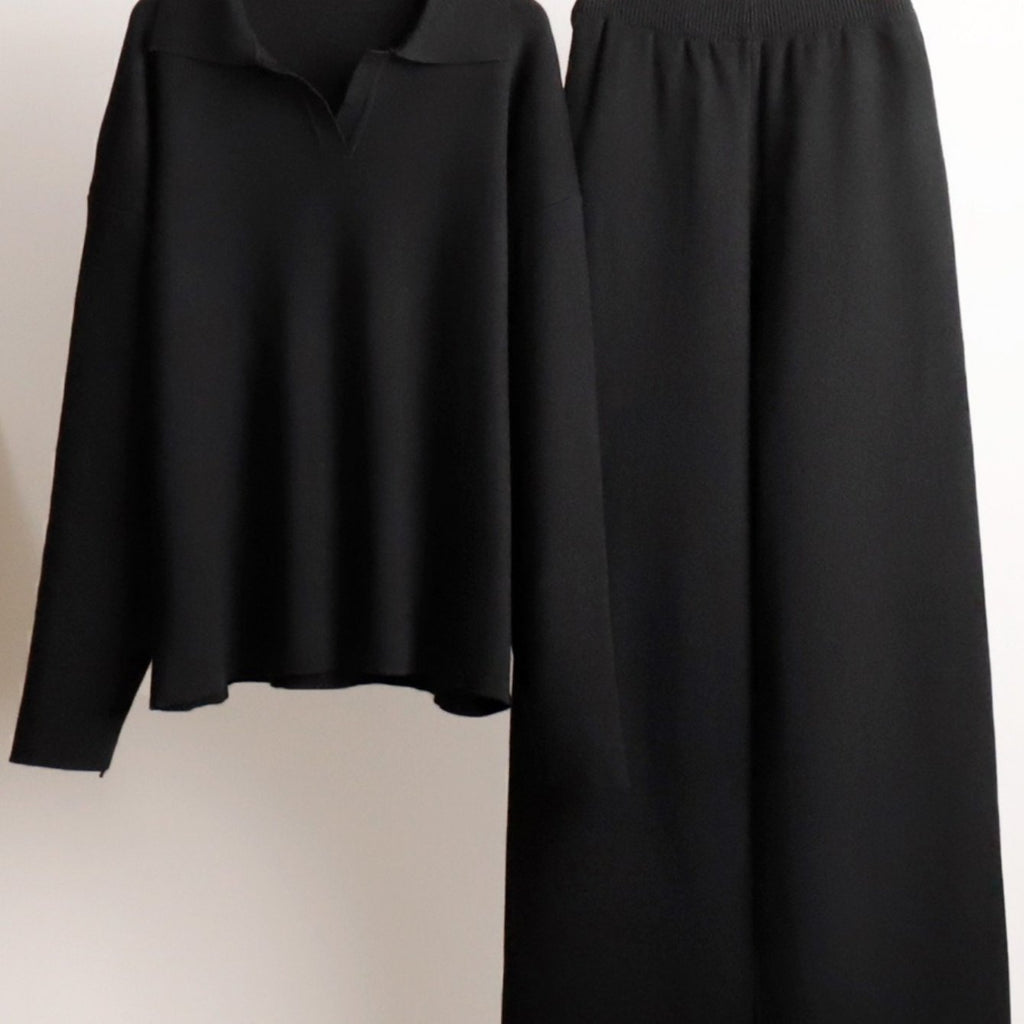 Damen Strick Zweiteiler Casual Elegant