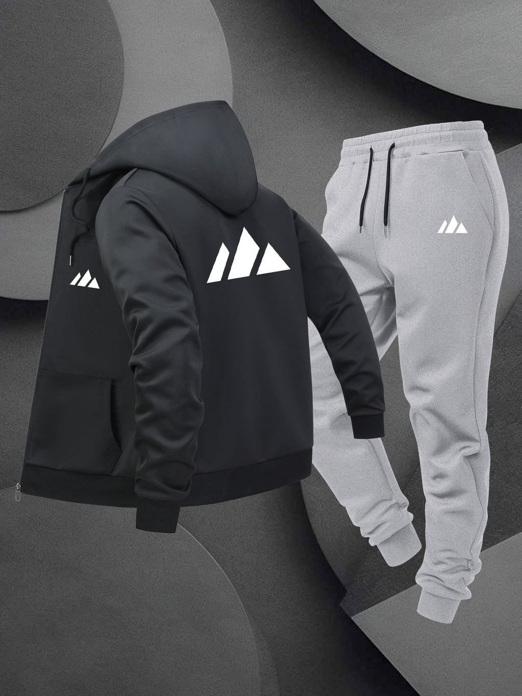 Herren Hoodie Set Trend Print