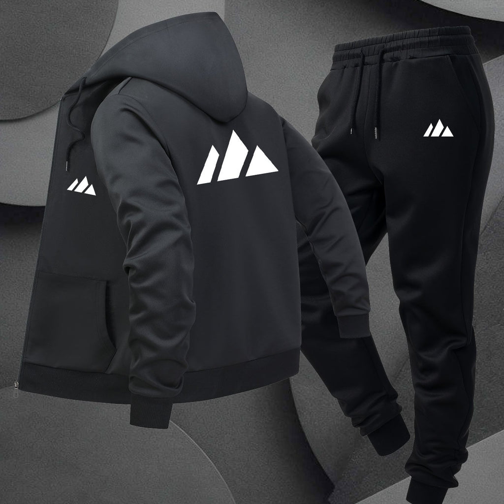 Herren Hoodie Set Trend Print