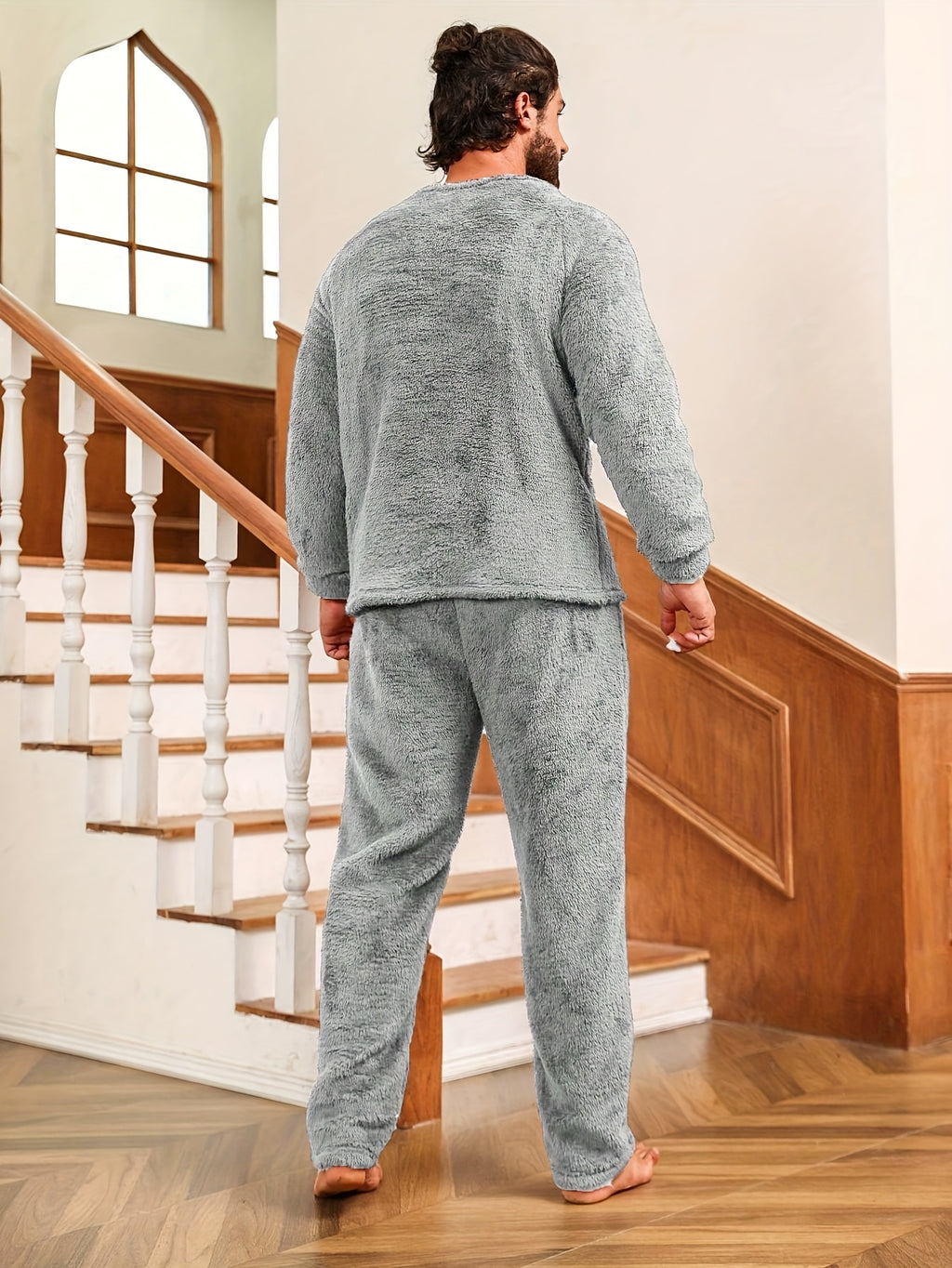 Herren Teddy Pyjama Set