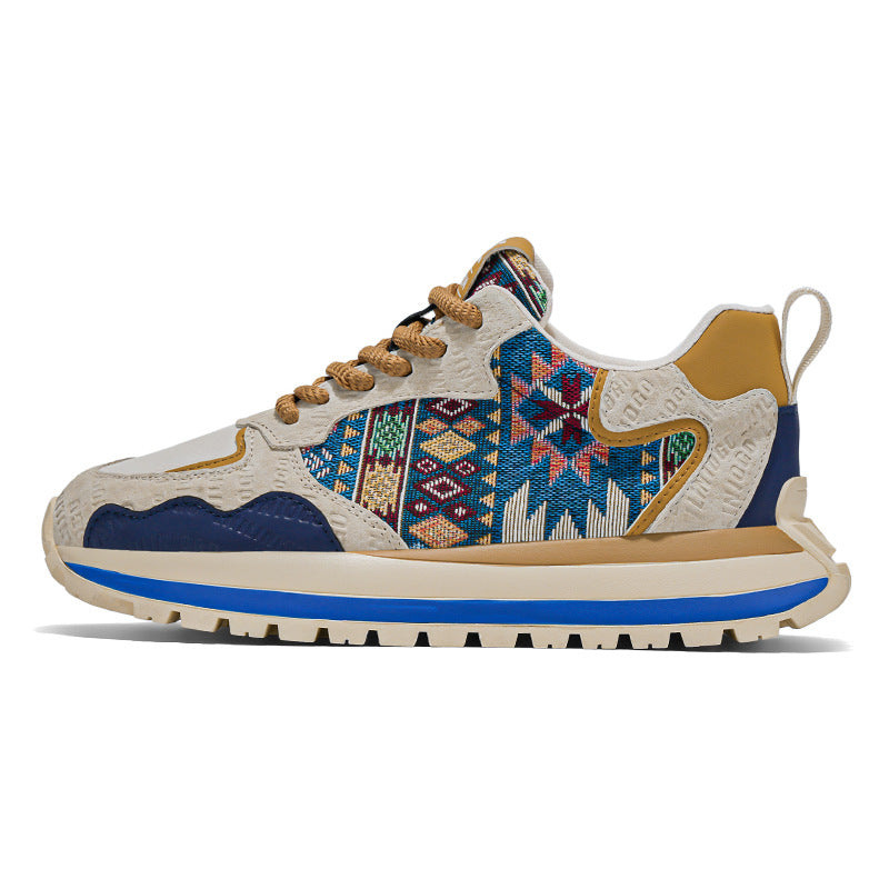 Herren Trend Sneaker Plateau Bestickt