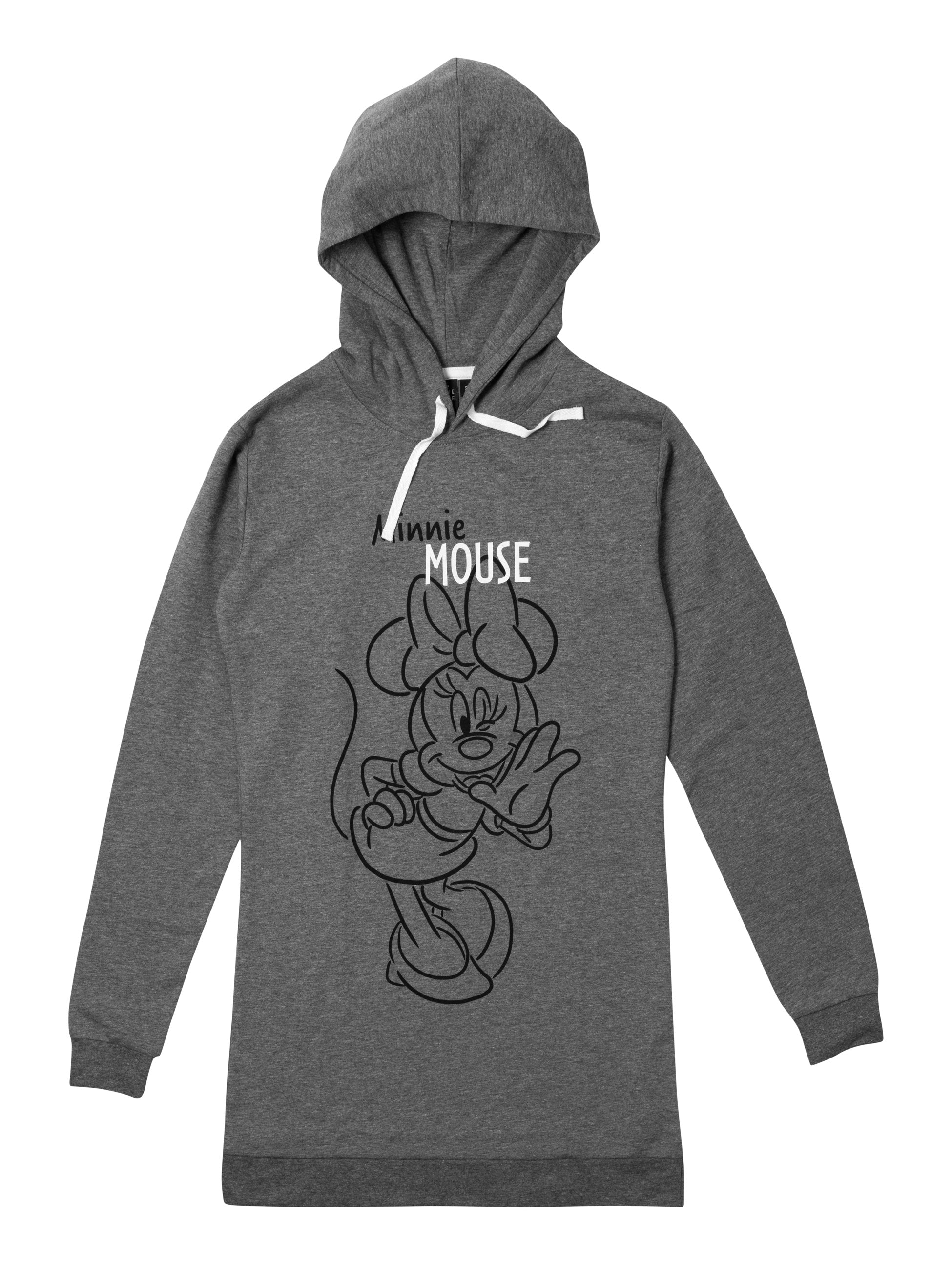 Damen Hoodie Kleid Minnie Maus
