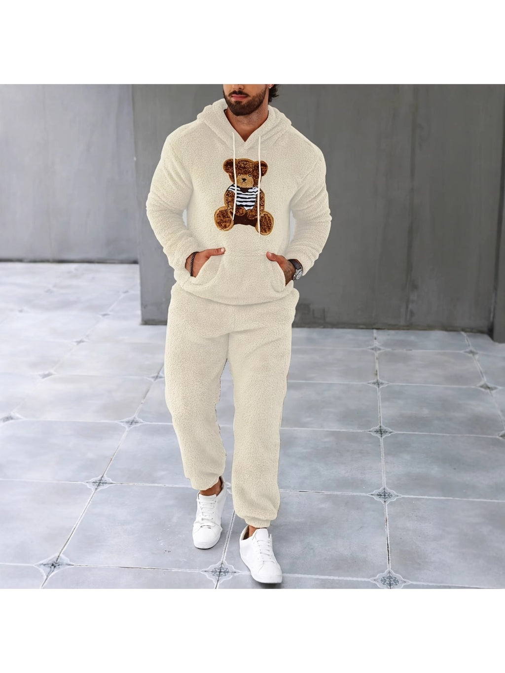 Herren Hoodie Jogger Set Bär