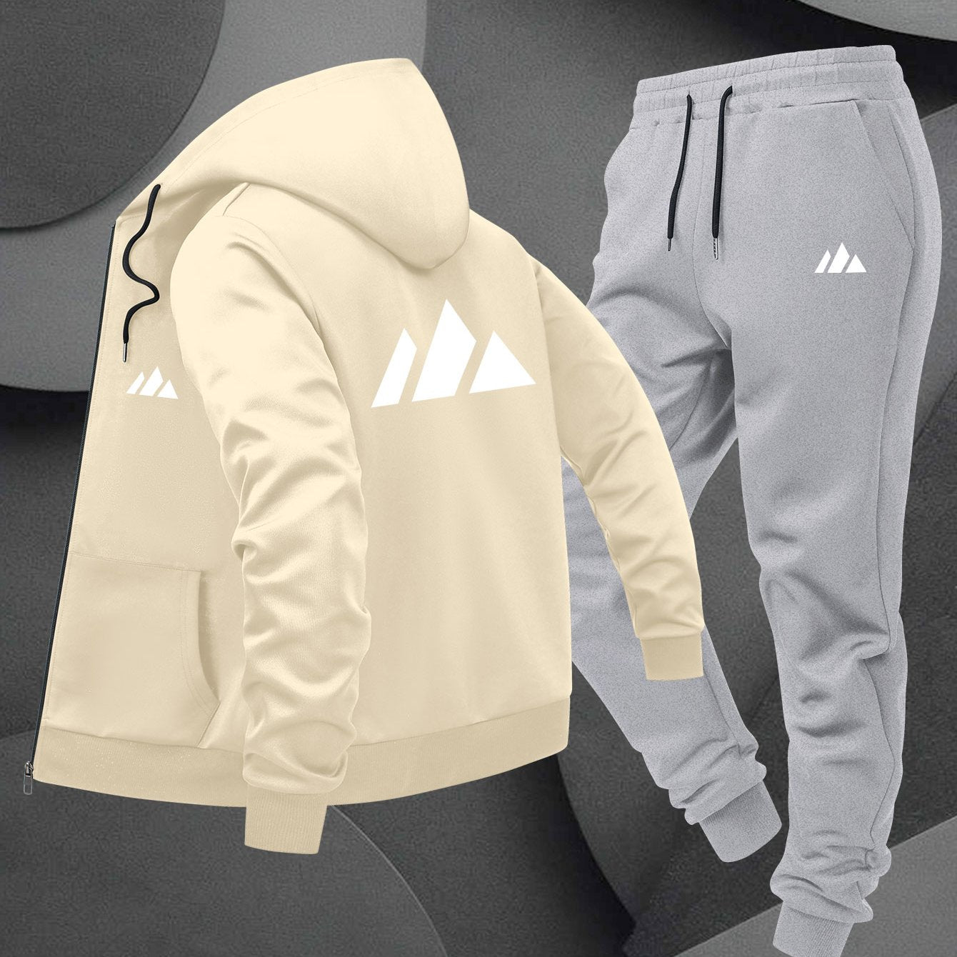 Herren Hoodie Set Trend Print