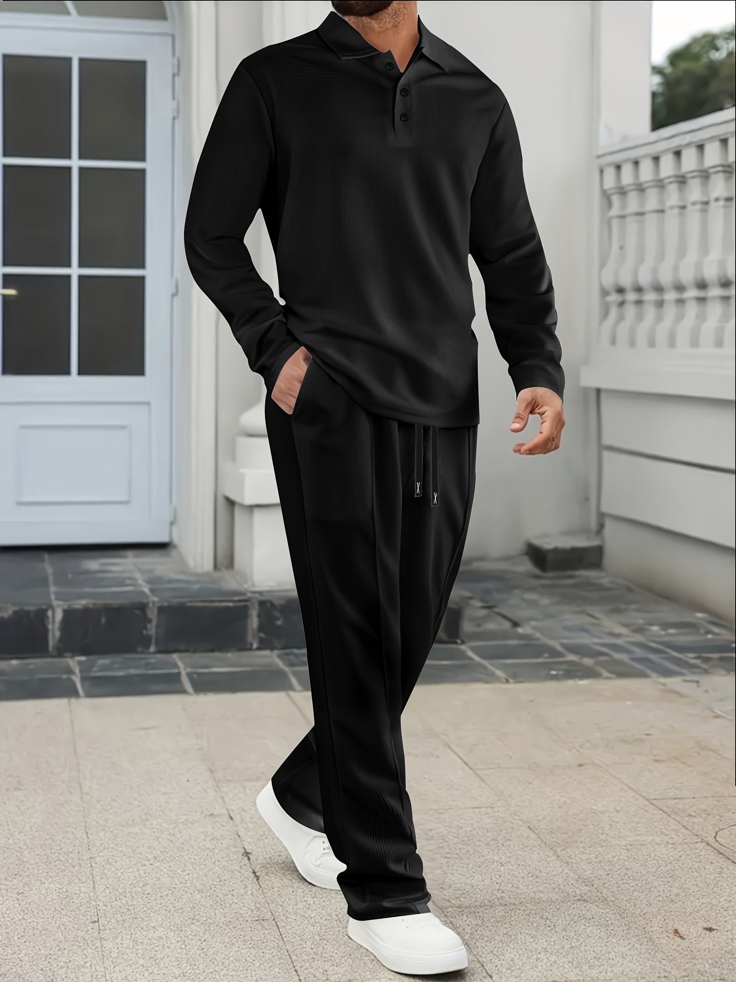 Herren Polo Langarm Set