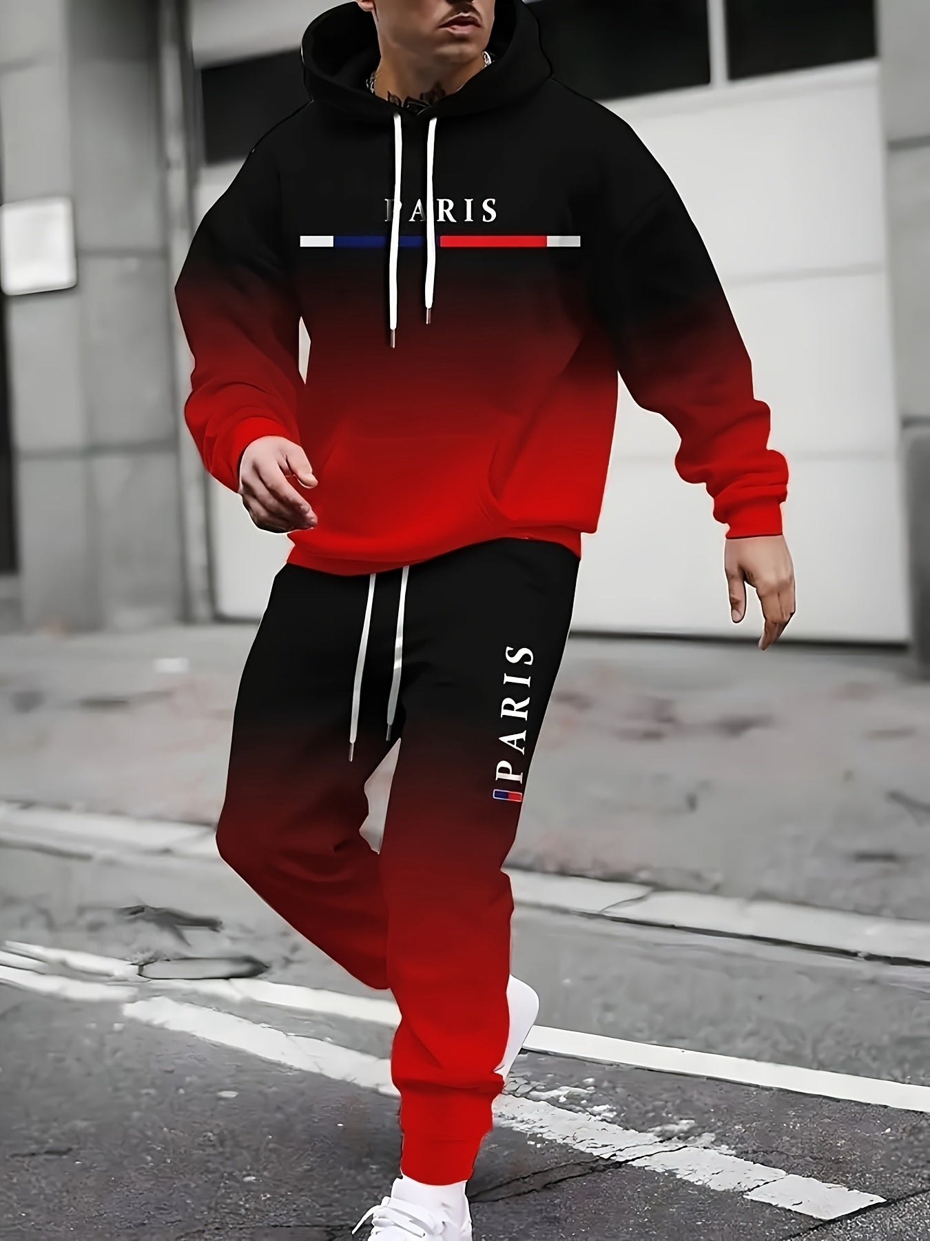 Herren Hoodie Jogger Set Gradient